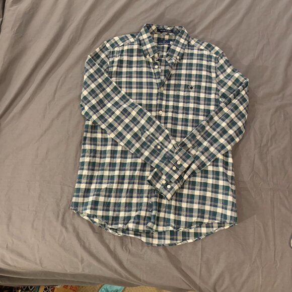 Simply Southern Plaid Men's Casual Long Sleave Button Down Shirt, Size Medium - Picture 2 of 6